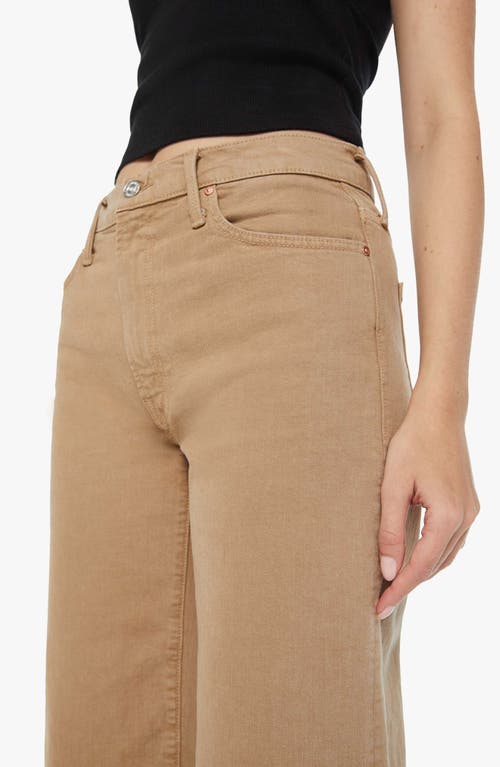 Mother The Dodger Flood High Rise Jeans In Dark Khaki In Dark Khaki