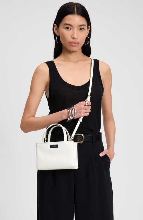 Kate Spade New York Mini Sam Icon Nylon Tote In White Dove
