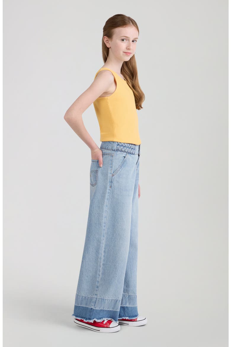 Kids' Braid High Waist Baggy Jeans, Alternate, color, HANG UP
