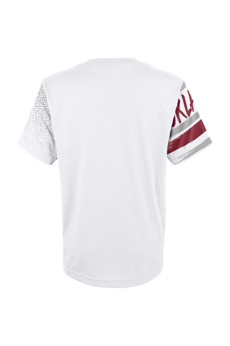 Youth White Oklahoma Sooners Gametime Multi-Hit T-Shirt, Alternate, color, White