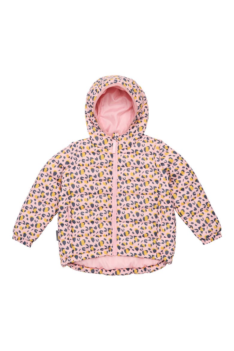 Kids' Leopard Love Water Repellent 2-in-1 Puffer Jacket, Main, color, PINK