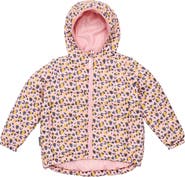 Snapper Rock Kids' Leopard Love Water Repellent 2-in-1 Puffer Jacket
