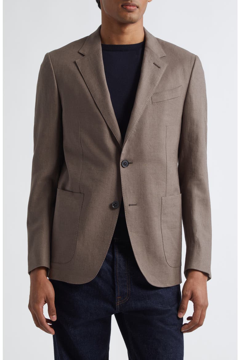Ermenegildo Zegna　Pure Linen Tailored JK Oasi Lino Linen Suit Jacket (Men) | Nordstrom