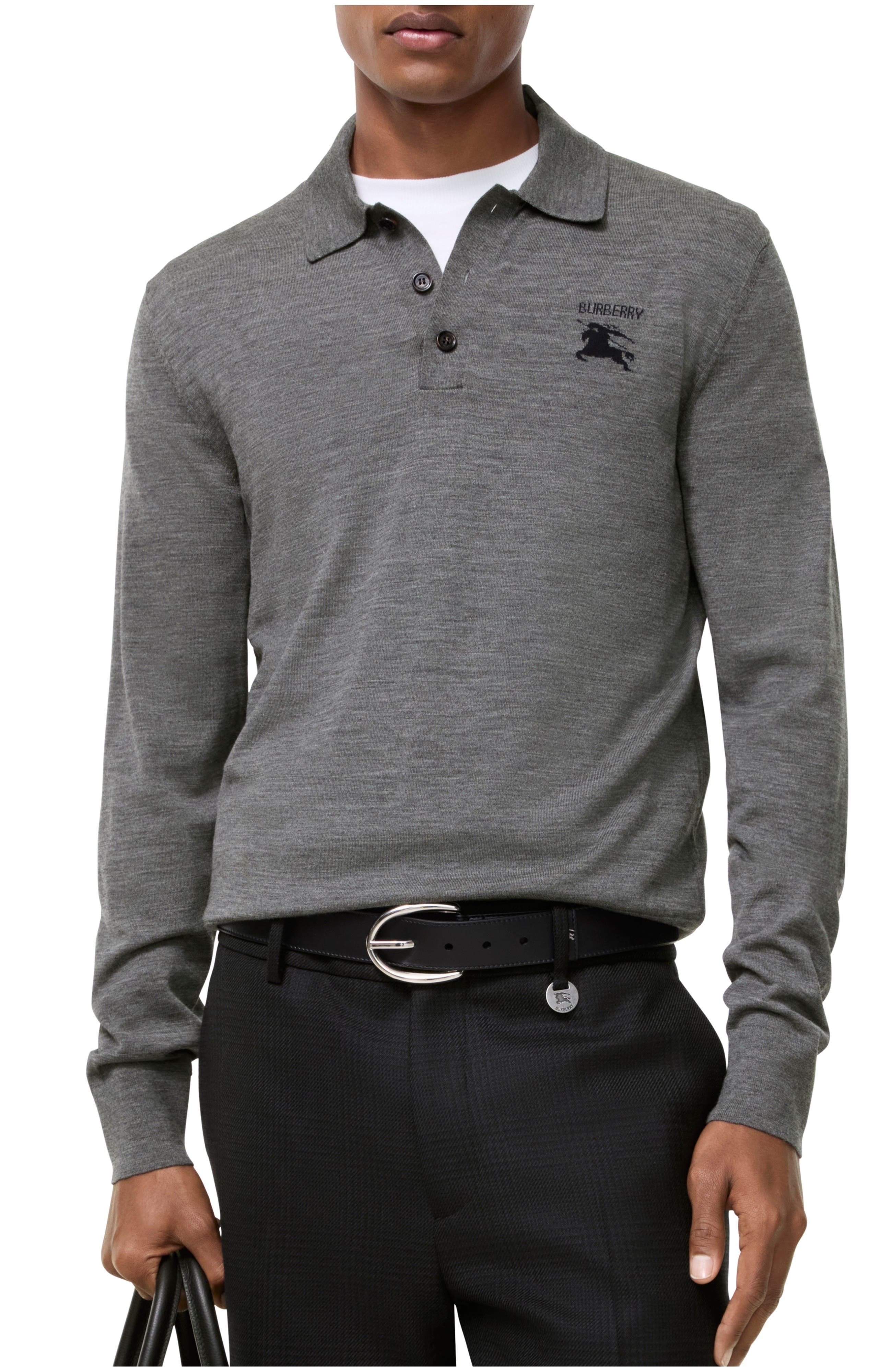 Long-sleeve Knight Wool Polo Shirt - image 3