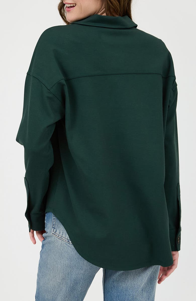 Blu Pepper Oversize Shacket, Alternate, color, Hunter Green