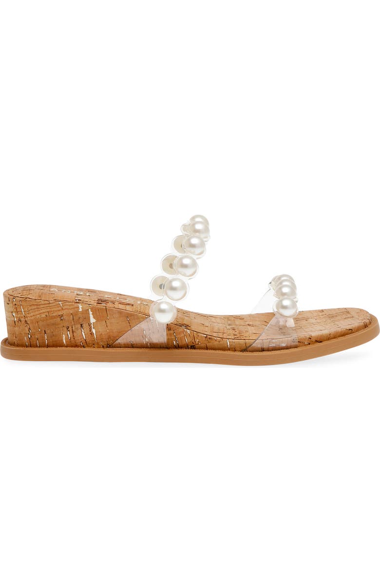 Anne Klein Bee Imitation Pearl Slide Sandal, Alternate, color,