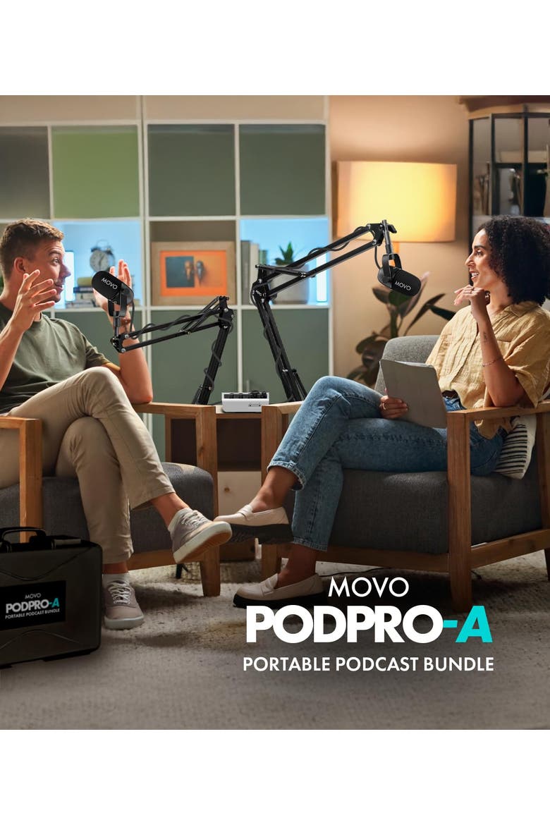 PodPro-A Portable Podcasting Bundle for 2 for Smartphones and Computers, Alternate, color, Black