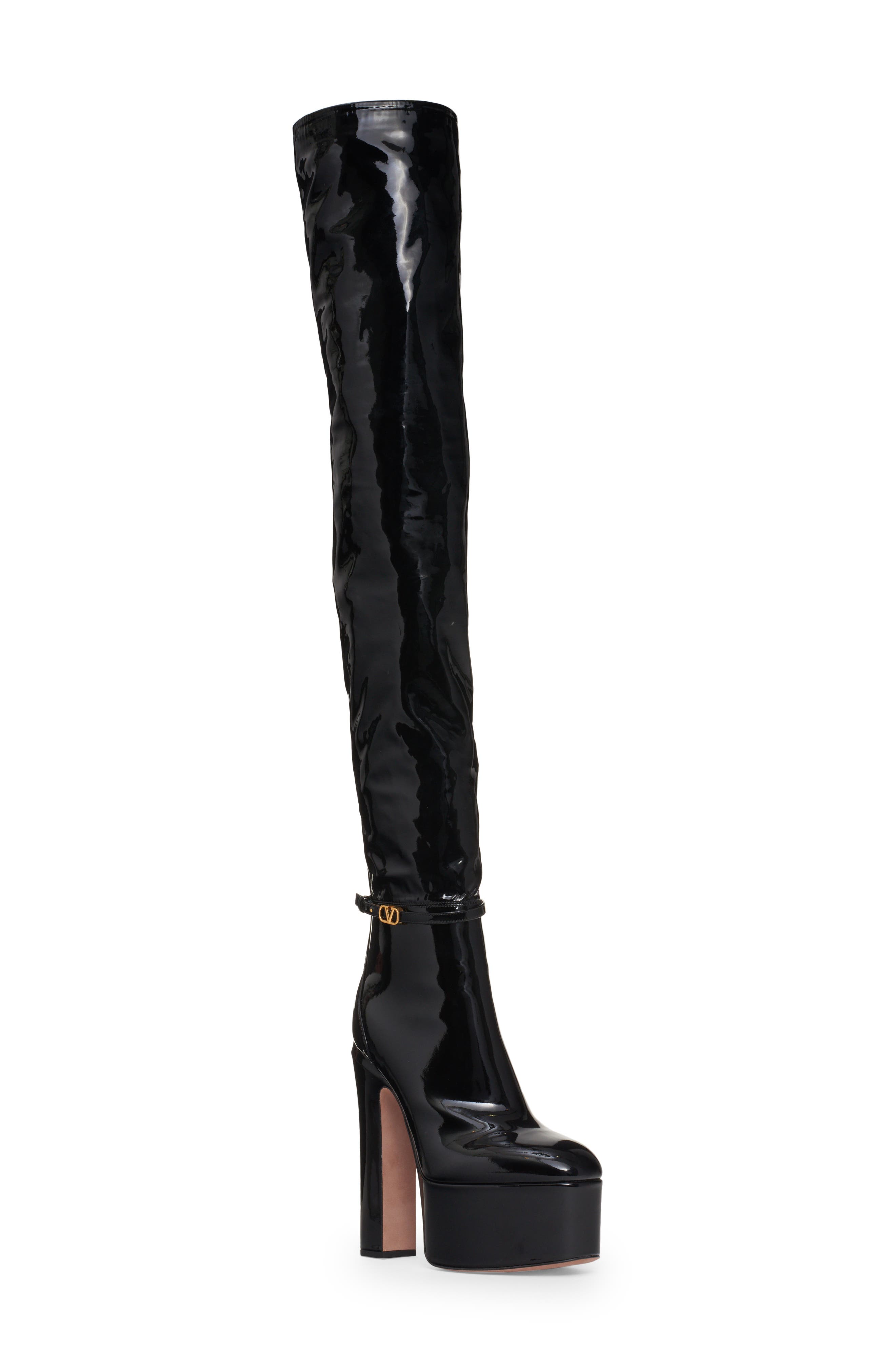 Valentino Garavani Thigh High Platform Boot, Main, color, 