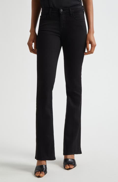 Cara Low Rise Bootcut Jeans (Noir)