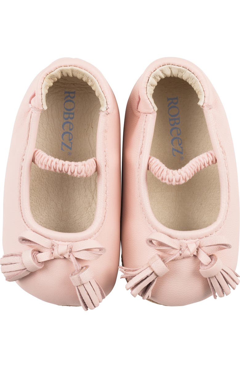 Robeez<sup>®</sup> Emily Bow Tassel Mary Jane Crib Shoe, Alternate, color,