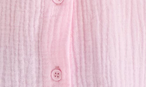 Steve Madden Gauze Button-up Shirt In Pink Lemonade