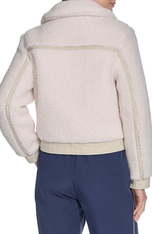 Levi's Fleece & Denim Bomber Jacket In White