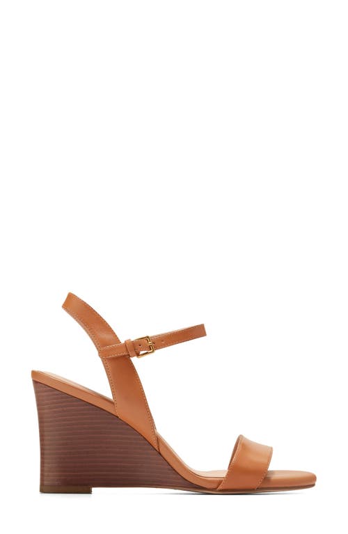 Cole Haan Josie Wedge Sandal In Pecan Leather