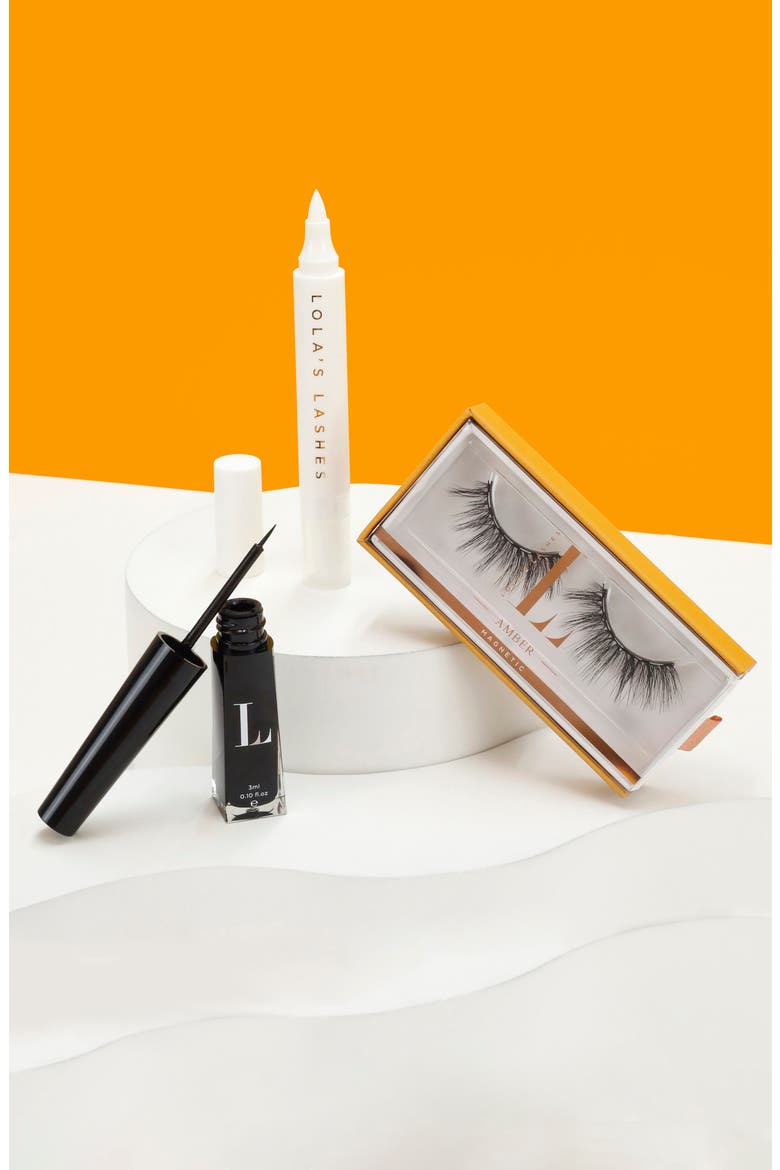 Amber Hybrid Magnetic Lash Set, Alternate, color, NO COLOR