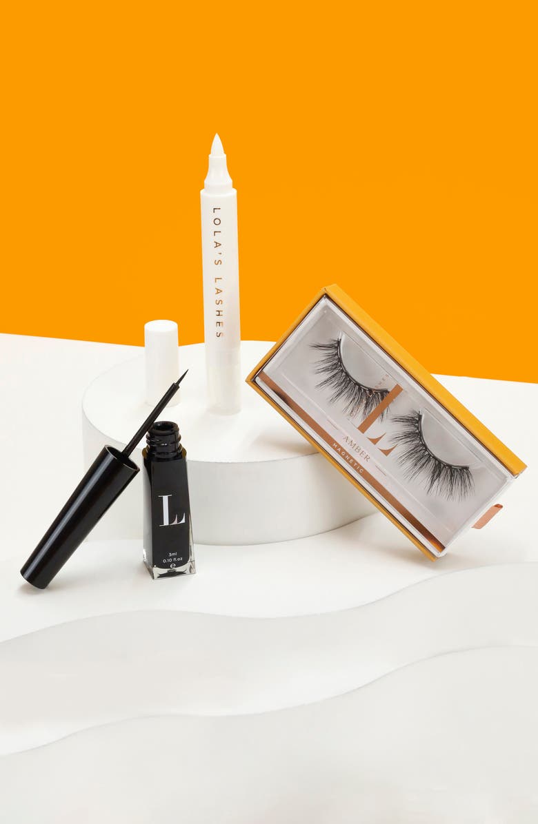 Lola's Lashes Amber Hybrid Magnetic Lash Set, Alternate, color, 