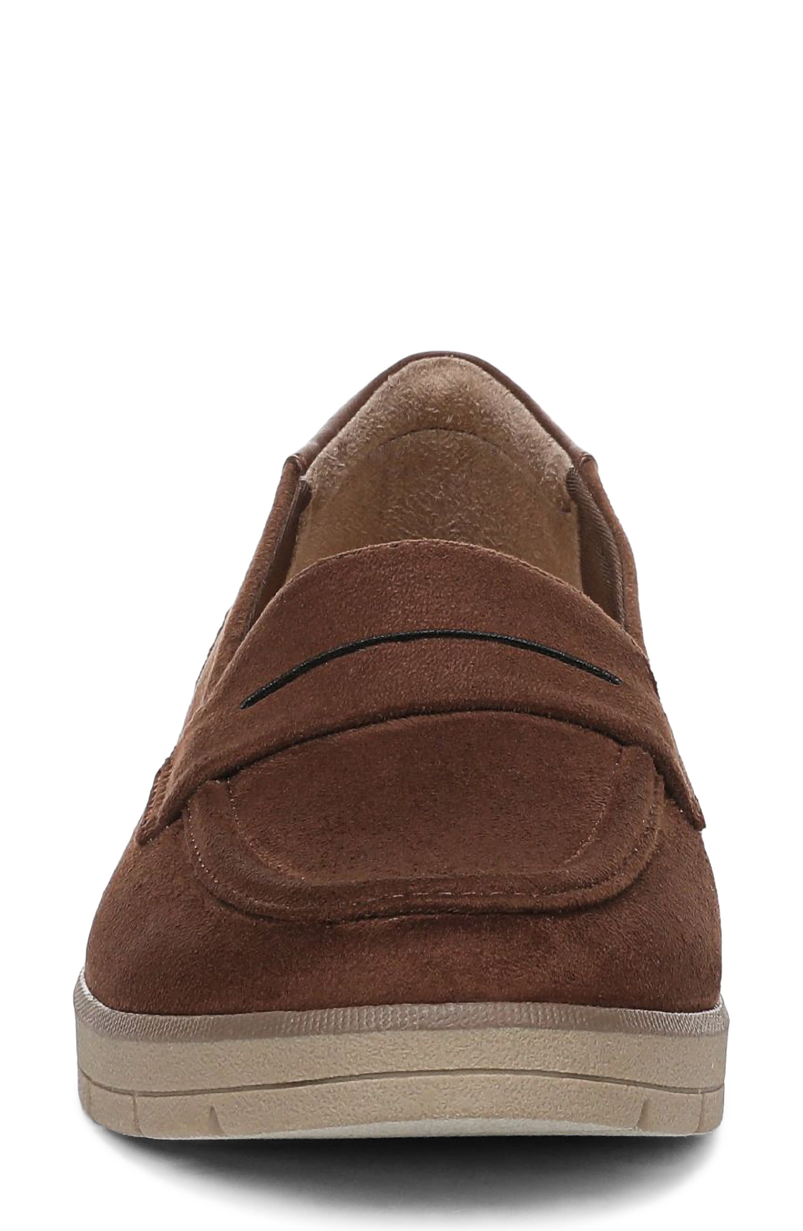Nice Day Penny Loafer, Alternate, color, WALNUT BROWN MICROSUEDE