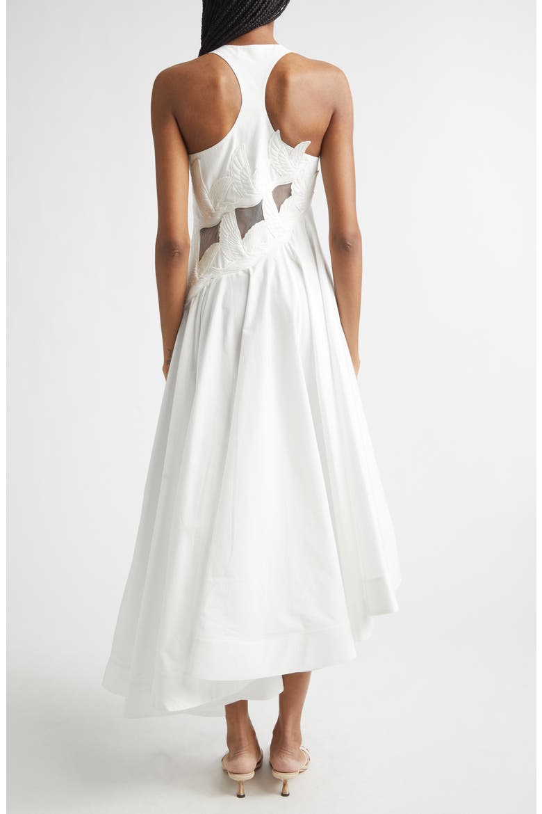 Luna Appliqué Midi Dress, Alternate, color, IVORY
