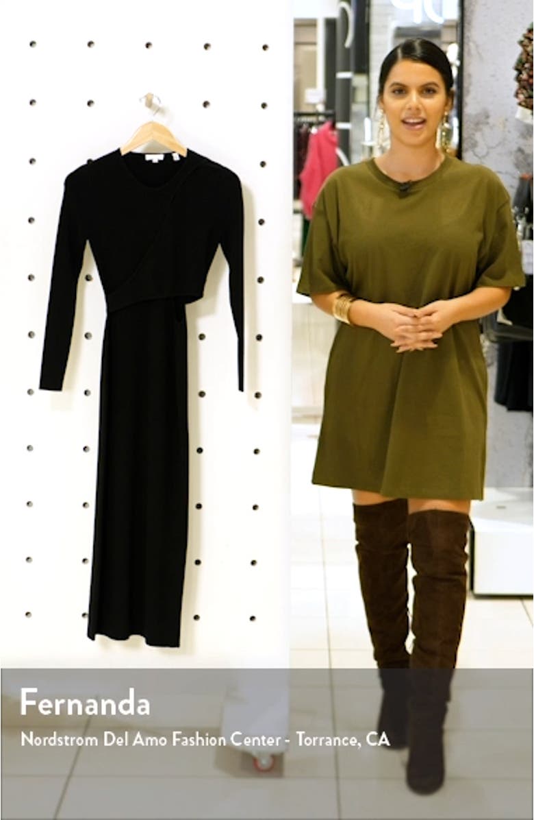 Lorelei Long Sleeve Cutout Knit Midi Dress, sales video thumbnail