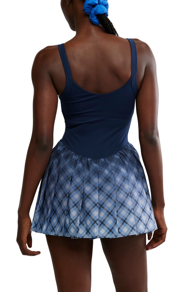 Free People FP Movement Swing of Things Print Pleated Minidress, Alternate, color, Ombre Midnight Navy