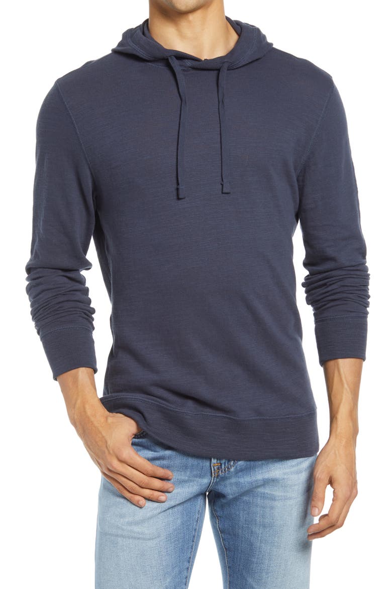 Slub Cotton Hoodie, Main, color, BLUE NIGHTS