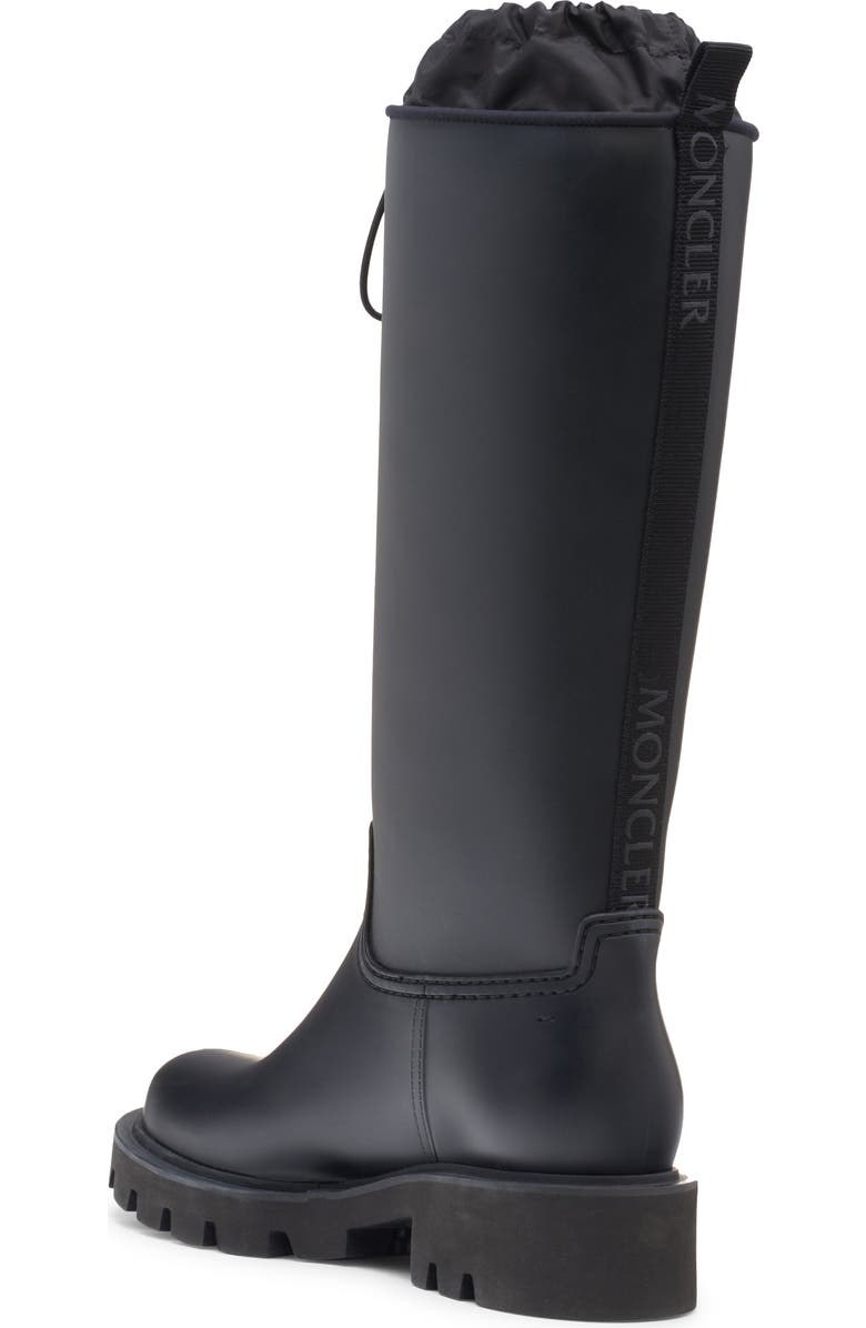 Moncler Kickstream Waterproof Rain Boot, Alternate, color, Black