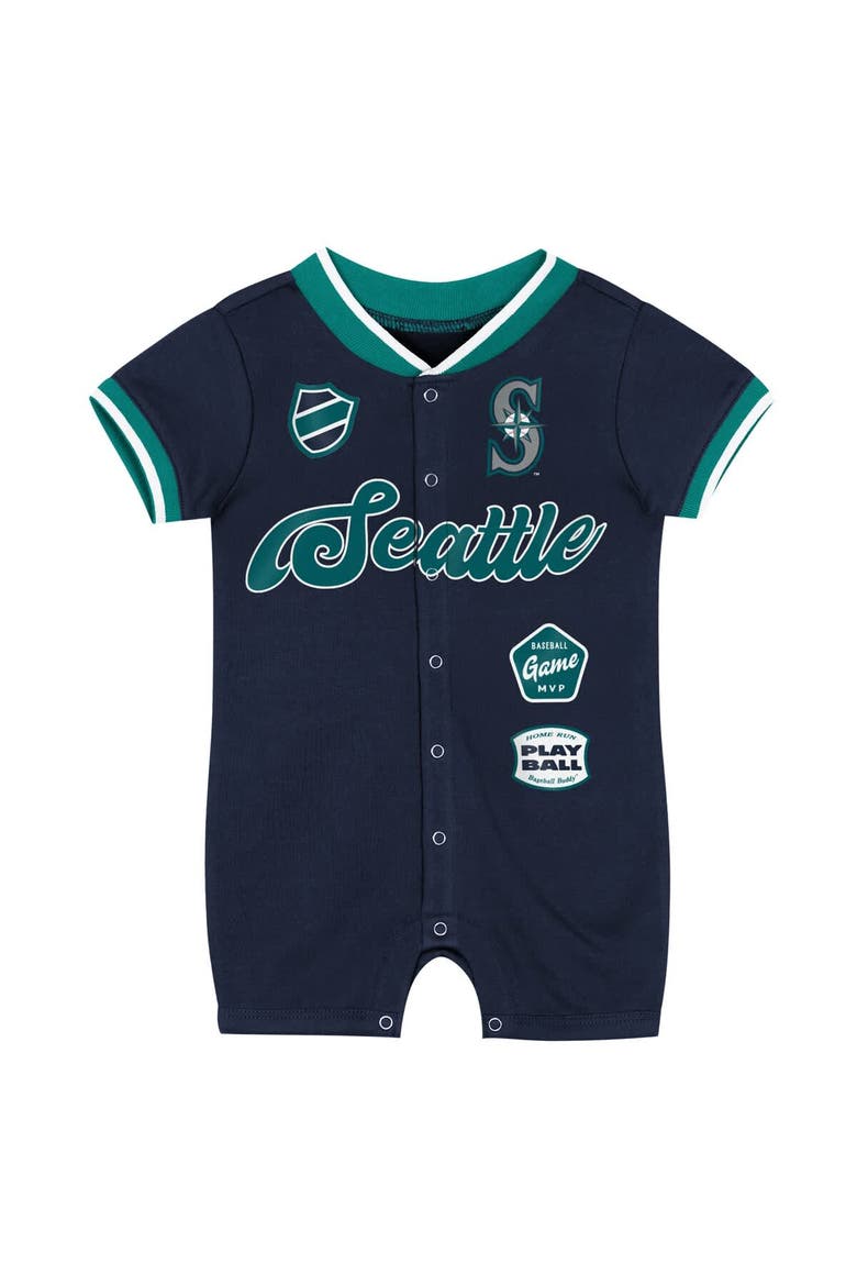 Infant Outerstuff Navy Seattle Mariners Pinch Coverall, Alternate, color, Navy