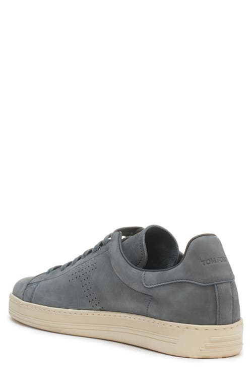 Tom Ford Perforated Suede Sneakers In Multi