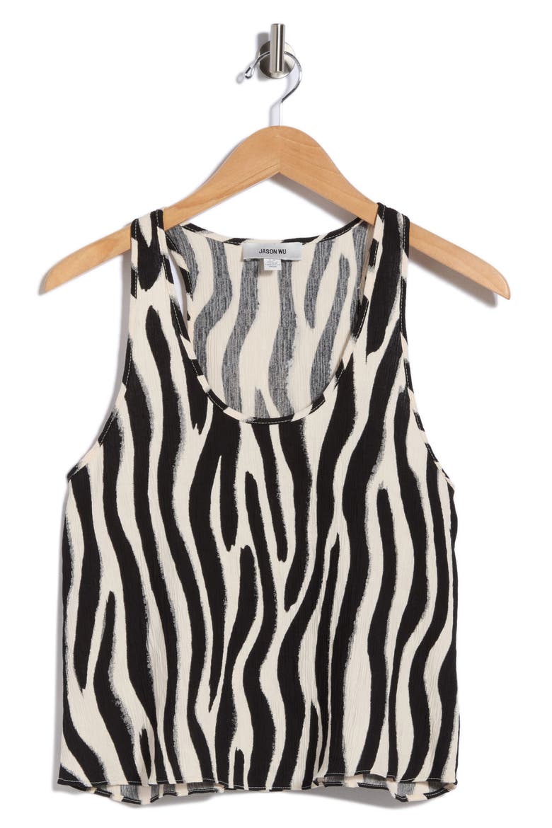 Printed Scoop Tank, Alternate, color, ZEBRA PRINT