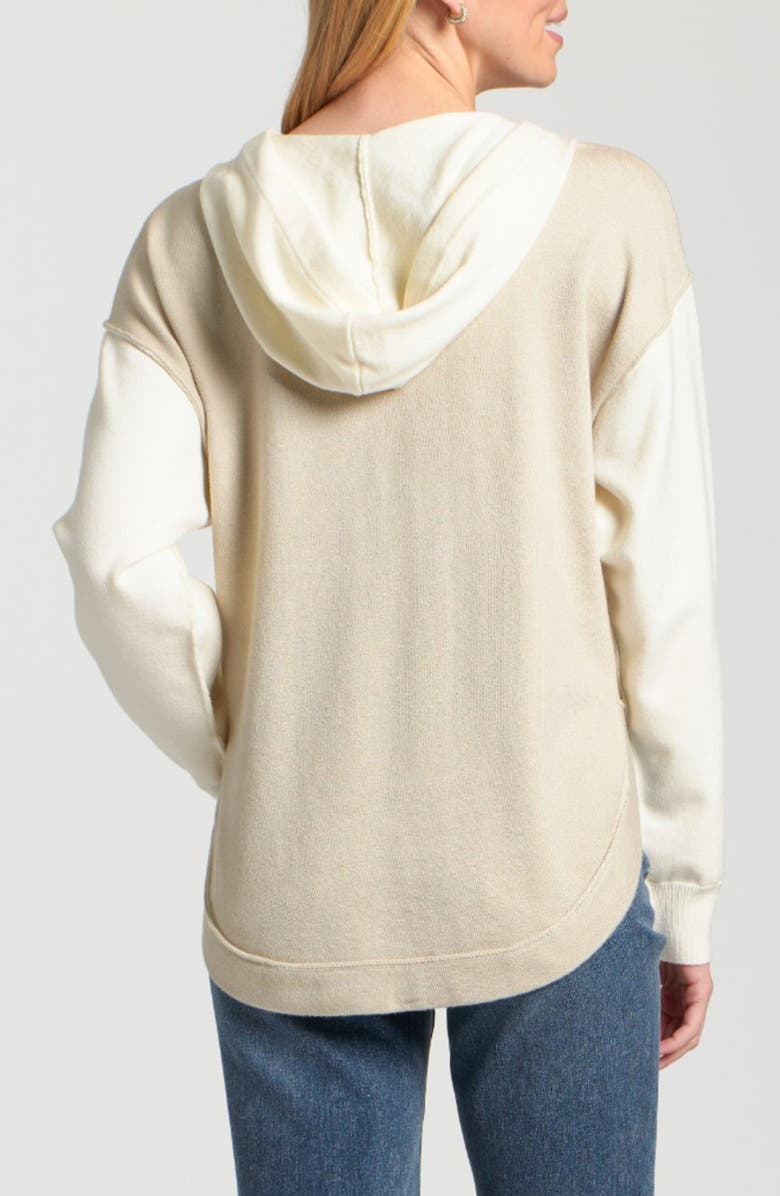 APNY Colorblock Oversize Hoodie, Alternate, color, Ivory/ Oatmeal