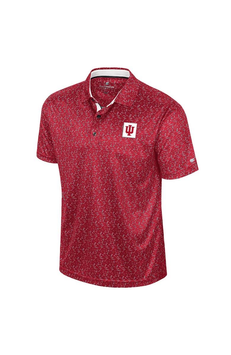 COLOSSEUM Men's Colosseum Crimson Indiana Hoosiers Sublimated Golf Polo, Alternate, color,