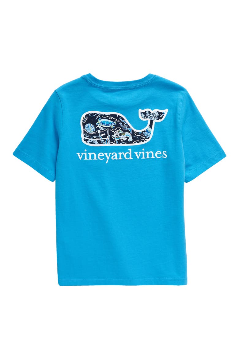 Kids' Sea Life Pocket Graphic T-Shirt, Alternate, color, KEEL BLUE