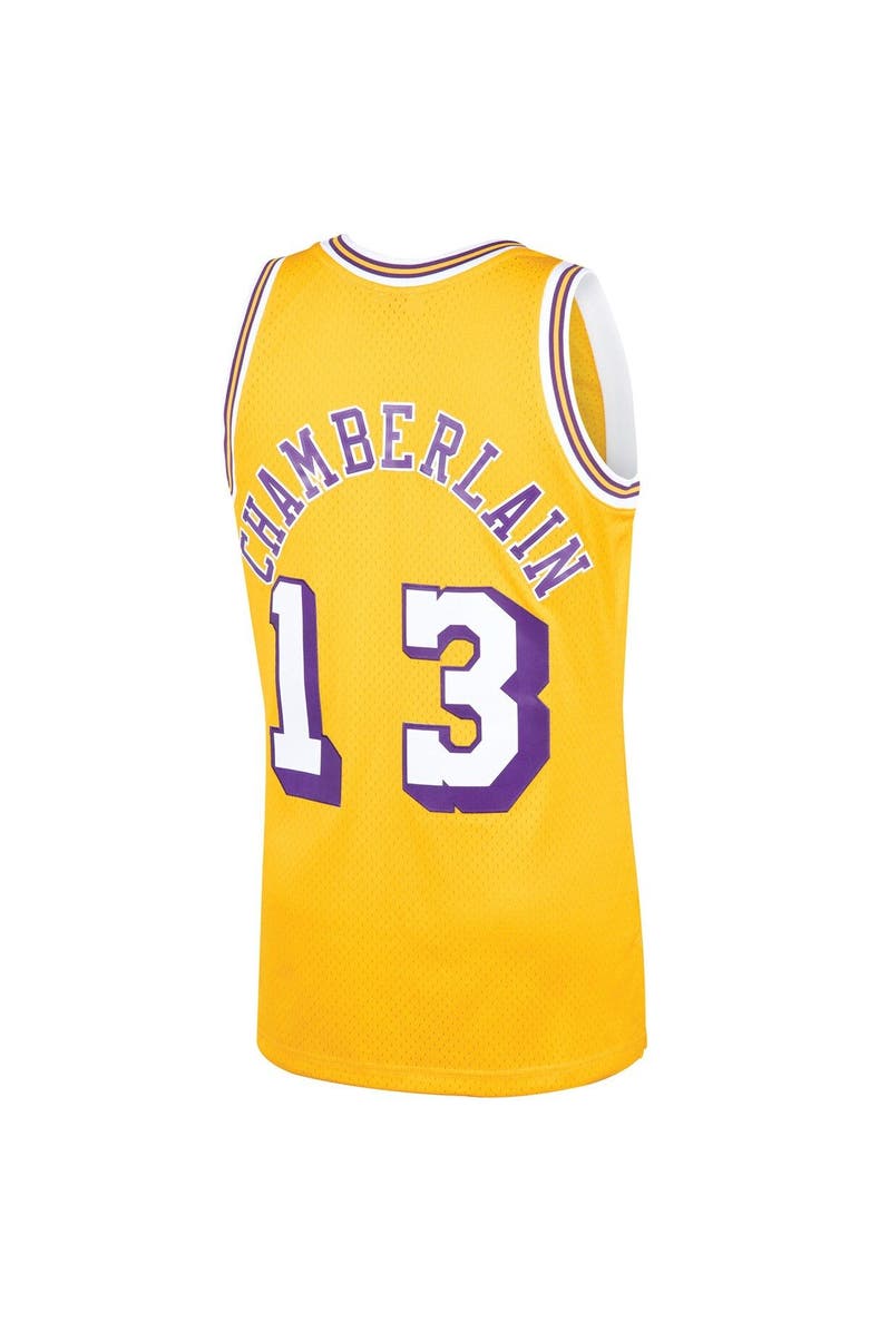Mitchell & Ness Men's Mitchell & Ness Wilt Chamberlain Gold Los Angeles Lakers 1971/72 Hardwood Classics Swingman Jersey, Alternate, color, Gold