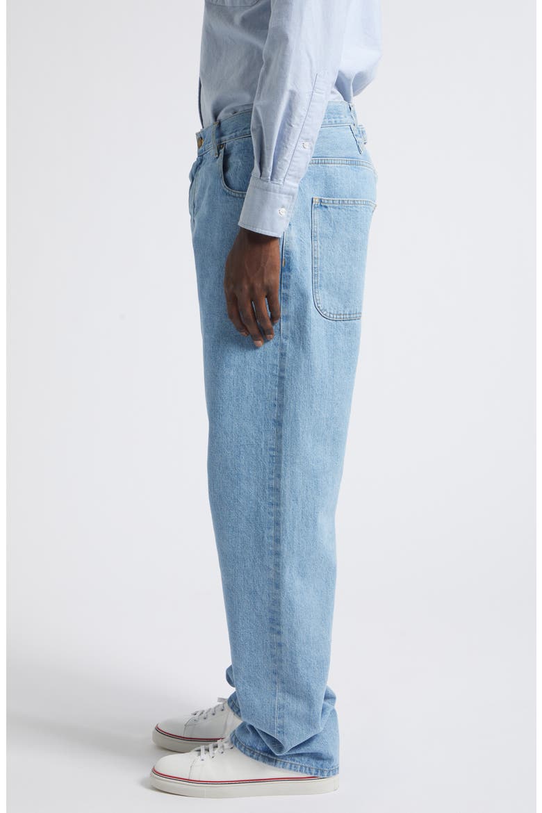 Straight Leg Selvedge Denim Jeans, Alternate, color, LIGHT BLUE