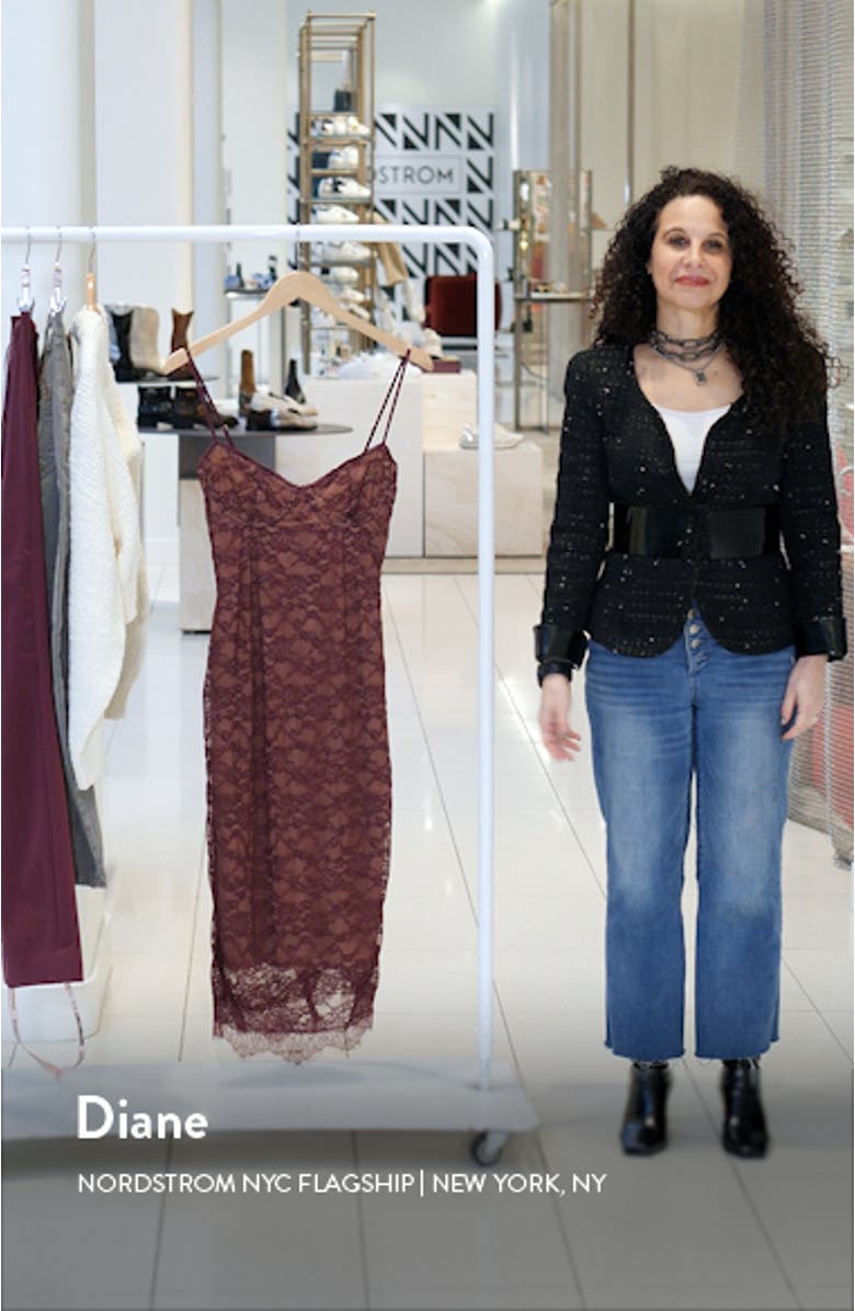 Melina Underwire Lace Midi Cocktail Dress, sales video thumbnail