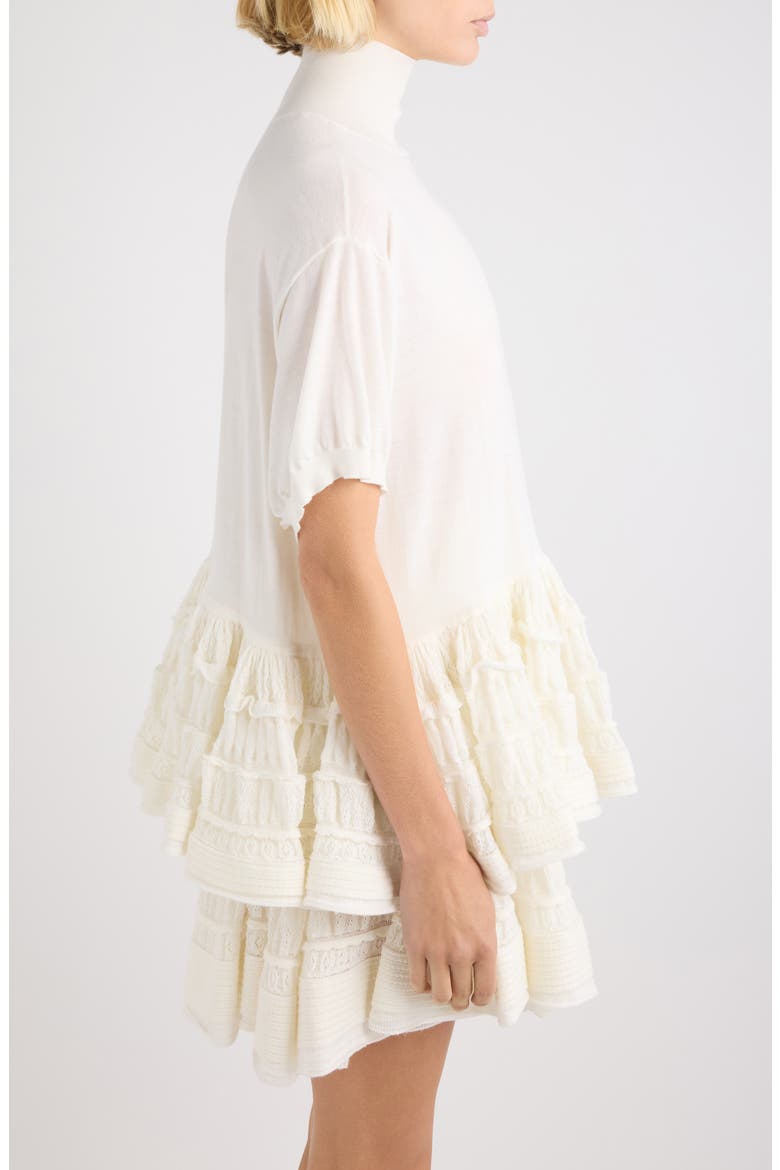 Wool Blend Crinoline Sweater, Alternate, color, BLANC