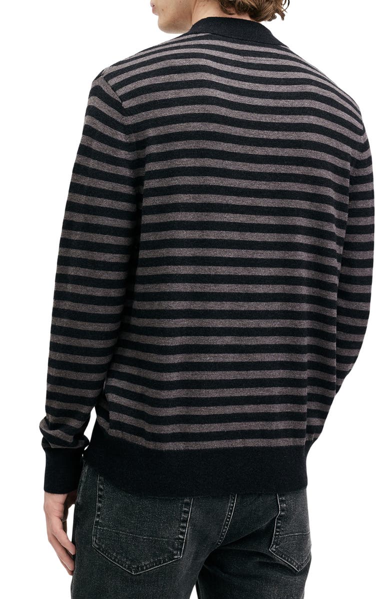 AllSaints Andi Stripe Wool Blend Mock Neck Sweater, Alternate, color, 