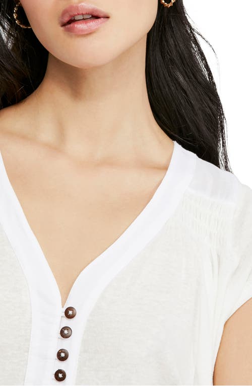 Free People Highland Button Blouse In White