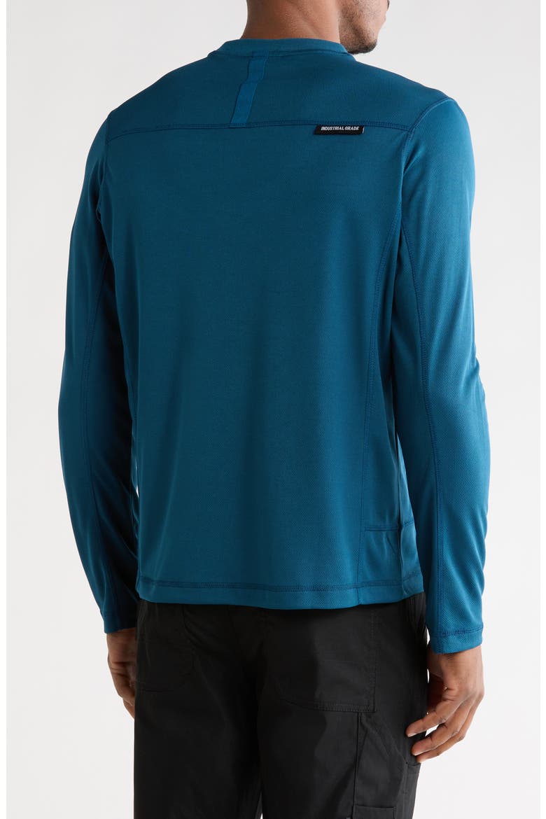 Jacquard Long Sleeve T-Shirt, Alternate, color, TEAL