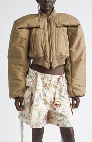 McQueen Crop Bomber Jacket