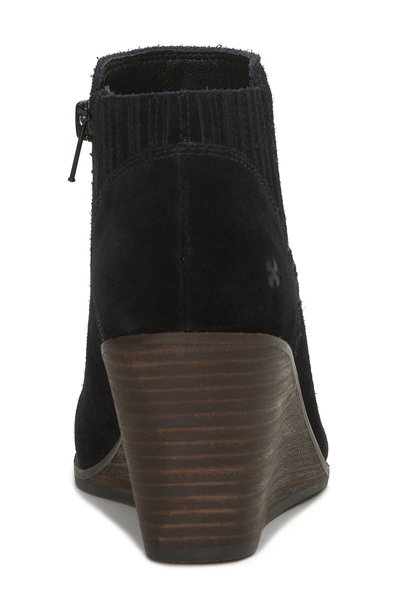 Lucky Brand Women's Zorla Wedge Bootie Ankle Boot Black Suede 8　並行輸入品