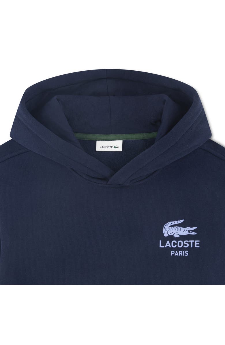 Lacoste Kids
 Logo Hoodie, Alternate, color, Marine