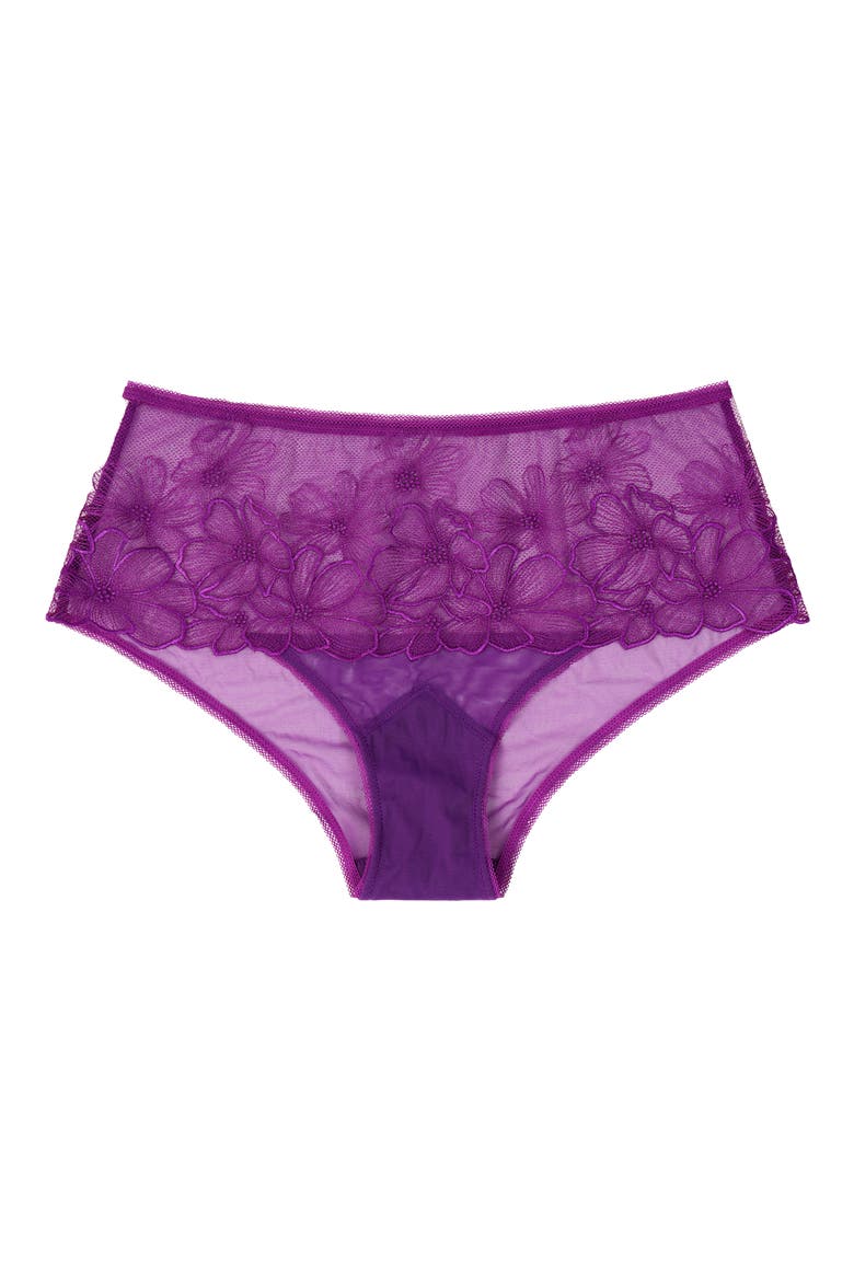 Symphonie Lace Shorty Briefs, Alternate, color, PURPLE