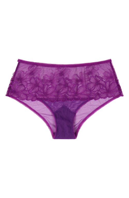 Shop Huit Symphonie Lace Shorty Briefs In Purple