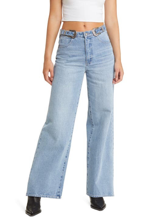 Western Buckle Wide Leg Jeans