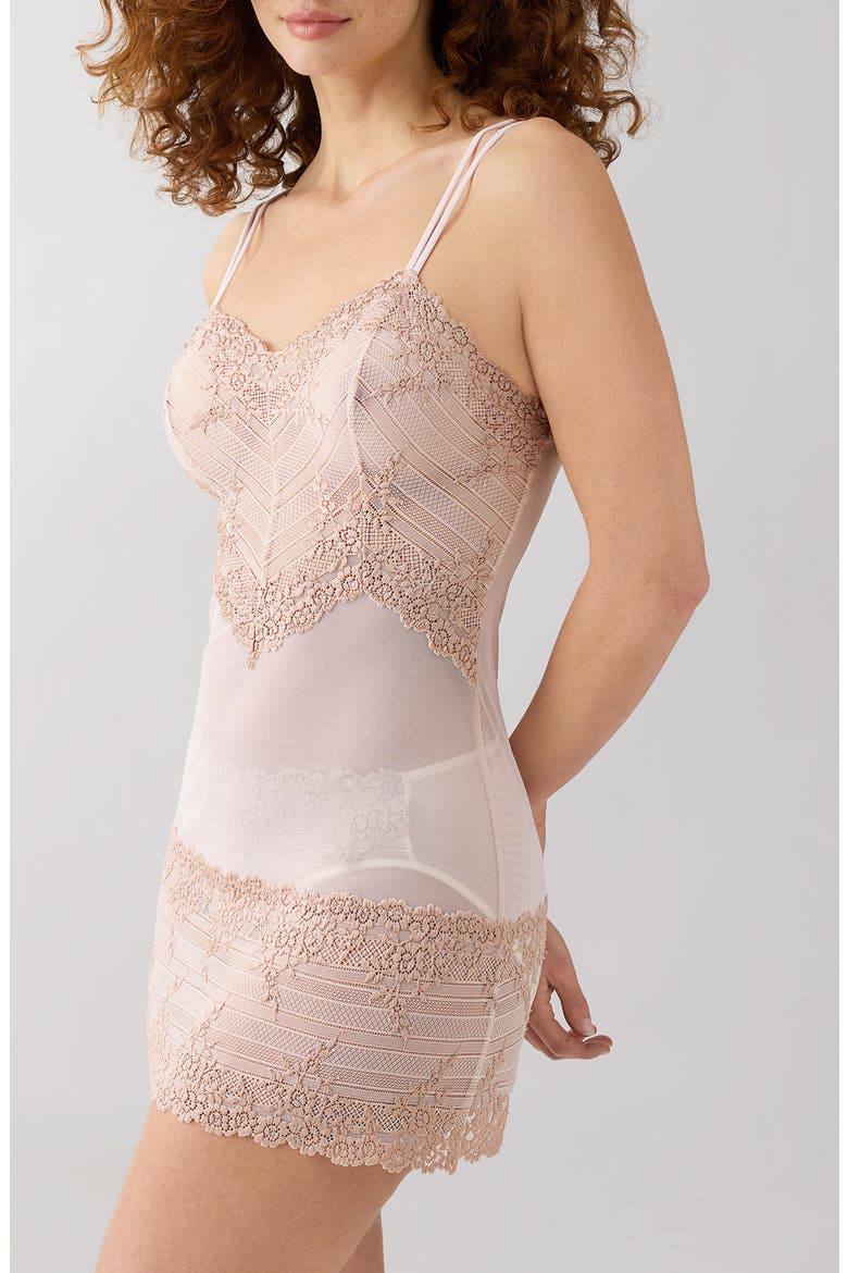 Embrace Lace® Chemise, Alternate, color, ANGEL WING/ ROSE DUST