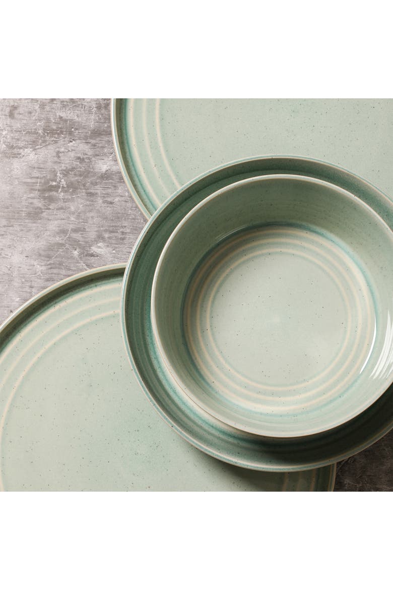 Claire Stoneware 24-Piece Dinnerware Set, Alternate, color, Green