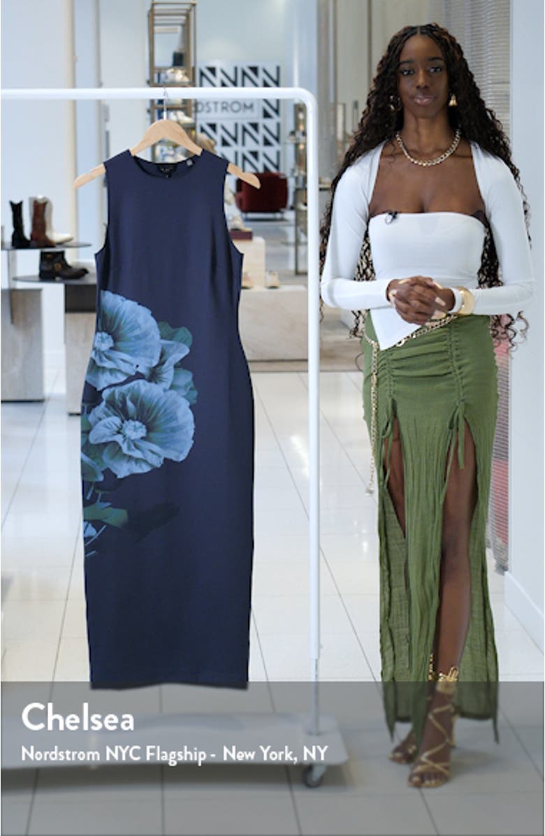 Cloudi Print Scuba Knit Body-Con Dress, sales video thumbnail