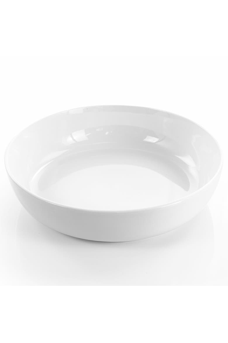 Carey 18 Piece Round Porcelain Dinnerware Set, Alternate, color, White