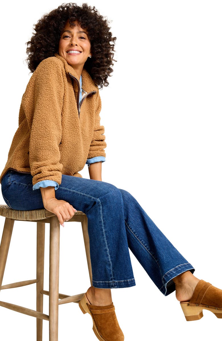 Tommy Bahama High Pile Fleece Half-Zip, Alternate, color, Golden Sugar