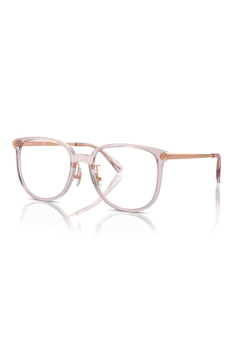 54mm Square Optical Glasses, Alternate, color, DUSTY ROSE / DEMO LENS